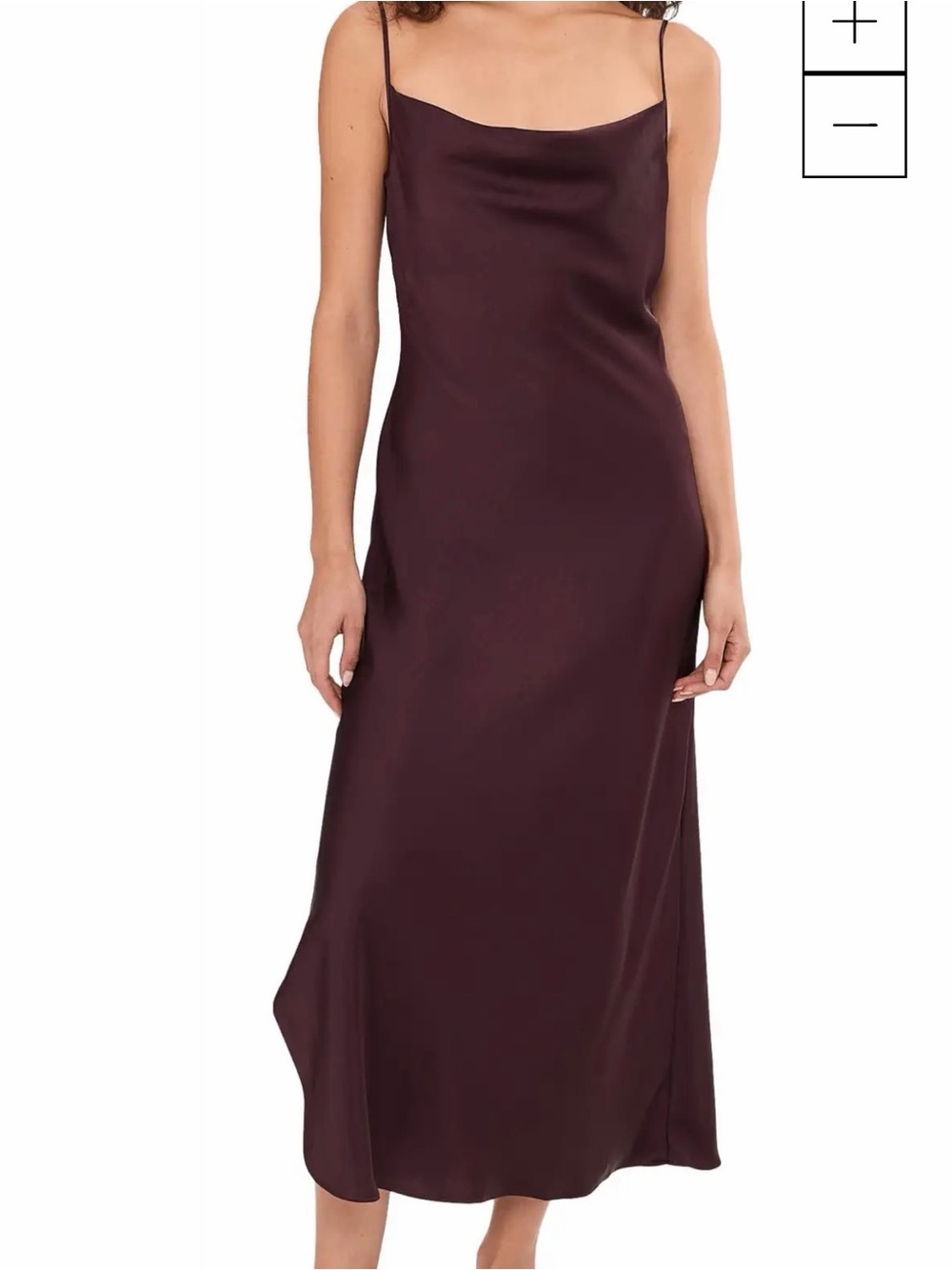All Saints Elegant Black Slip Midi Dress